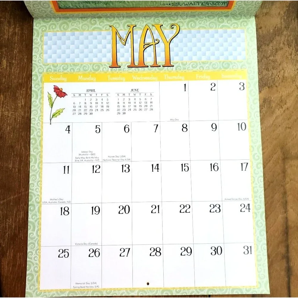 Vintage Mary Engelbreit Celebrebrate 2008 Calendar NEW Framing Wall Art Crafting